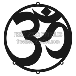 Om Symbol Laser Cut Hanging Ornament, Ready to Cut