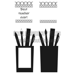 Teacher Gift Card Holder Template - Laser Cut Design