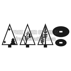 3D Christmas Tree Laser Cut File, Ready to Cut Holiday Decor