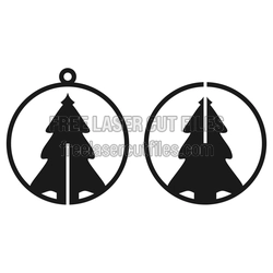 3D Christmas Tree Ornament Laser Cut File, Ready to Cut