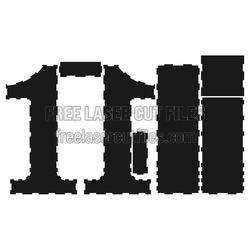 3D Number 1 Laser Cut File, Ready to Cut Template
