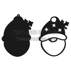 Christmas Gnome Ornament Laser Cut File, Ready to Cut