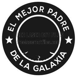 Darth Vader Father Day Round Laser Cut Sign