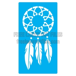Dreamcatcher Stencil Design for Laser Cutting and DIY Decor