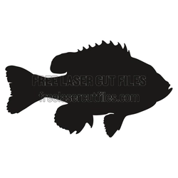 Fish Silhouette Laser Cut File, Ocean Animal Ready to Cut