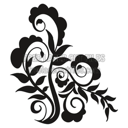 Floral Vine Swirl Laser Cut Design for DIY Decor