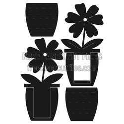 Flower Pot Gift Card Holder Laser Cut File, Ready to Cut
