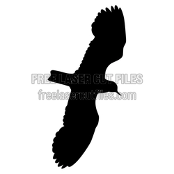 Flying Eagle Silhouette Laser Cut File, Ready to Cut