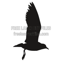 Flying Goose Silhouette Laser Cut File, Ready to Cut