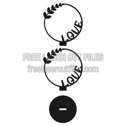 Love Photo Frame Laser Cut Template, Ready to Cut