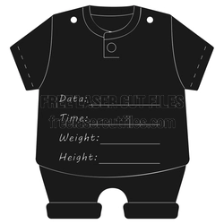 Baby Birth Announcement Shirt Sign Laser Cut Template