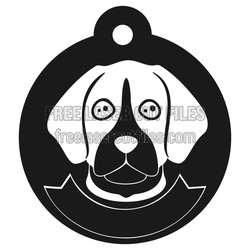 Beagle Dog Ornament Laser Cut File, Ready to Cut