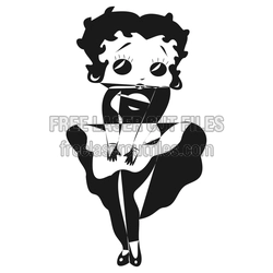 Betty Boop Style Pin-Up Girl Laser Cut File