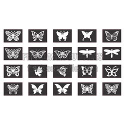 Butterfly Silhouette Set for Laser Cutting, Ready to Cut