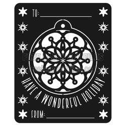 Christmas Ornament Card Laser Cut Template, Holiday Gift Idea