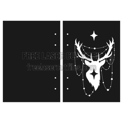 Deer Notebook Cover Laser Cut Design Ready to Cut