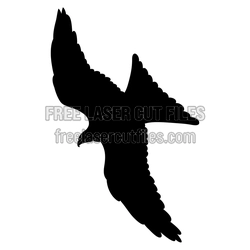 Flying Eagle Silhouette Laser Cut File, Ready to Cut