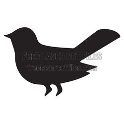 Flying Songbird Silhouette Laser Cut File, Ready to Cut