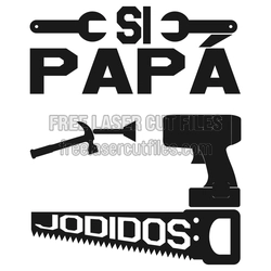 Funny Father’s Day Laser Cut Sign with Tool Theme