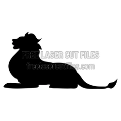 Lion Silhouette Ready to Cut Laser File for DIY Decor