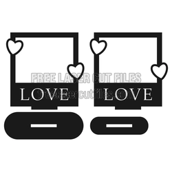 Love Photo Frame Laser Cut Design, Ready to Cut Gift Idea