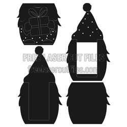 Santa Gift Card Holder Laser Cut File, Ready to Cut