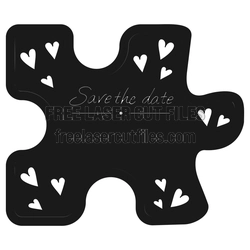 Save the Date Heart Frame Laser Cut Sign