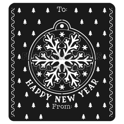 Snowflake Christmas Ornament Card Laser Cut Template