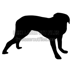 Standing Dog Silhouette Laser Cut File, Ready to Cut