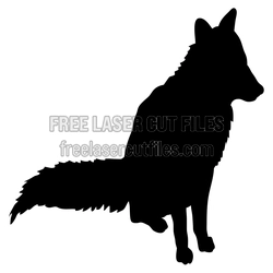 Standing Wolf Silhouette Laser Cut File, Ready to Cut