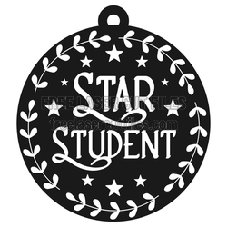 Star Student Medal Laser Cut Template, Ready to Cut