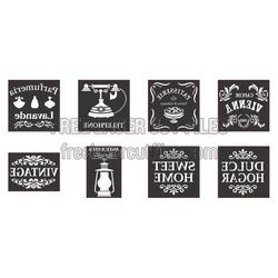 Vintage Kitchen Stencil Set for Laser Cut Signs