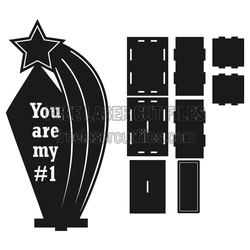 You Are My #1 Star Award Trophy Laser Cut File