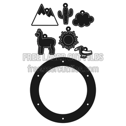 Baby Mobile Laser Cut File with Cute Nursery Hangings