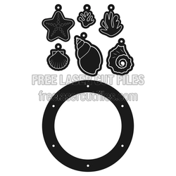 Baby Sea Life Mobile Laser Cut Template, Ready to Cut