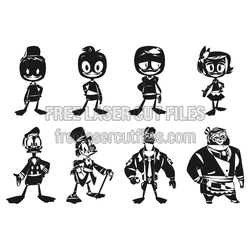 Children Character Figures Laser Cut File Set, Ready to Cut