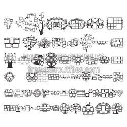 Family Tree Photo Frame Bundle, Laser Cut Design Set