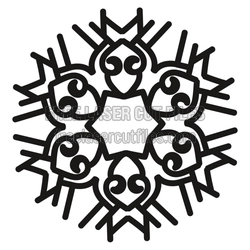 Intricate Snowflake Christmas Ornament Laser Cut File