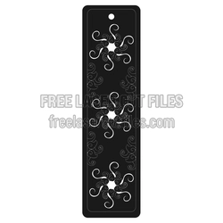 Ornamental Swirl Bookmark Laser Cut File, Ready to Cut