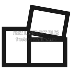 Photo Frame with Phrase Cutouts, Laser Ready Download
