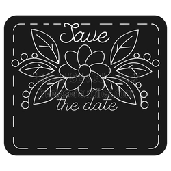 Save the Date Floral Laser Cut Sign Ready to Cut