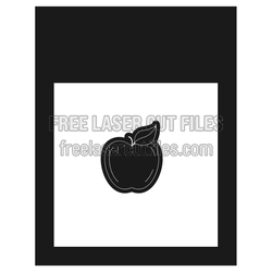 Teacher Note Pad Apple Design Laser Cut File