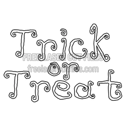 Trick or Treat Halloween Quote Laser Cut File
