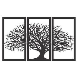 Triptych Tree Silhouette Laser Cut Wall Art Design