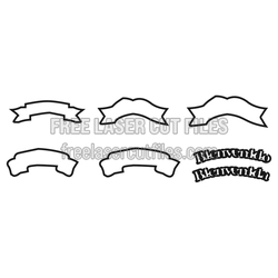 Blank Banner Set with Welcome Lettering, Laser Ready