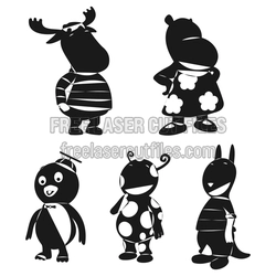 Children's Character Figures Laser Cut Template Set