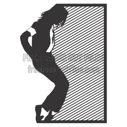 Dancing Woman Silhouette Laser Cut Panel, Ready to Cut