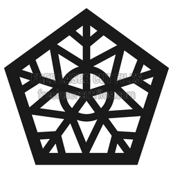 Geometric Snowflake Coaster Laser Cut File, Ready to Cut
