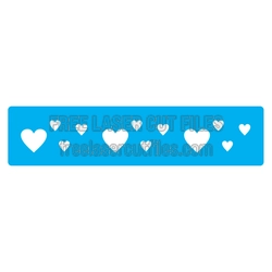 Heart Stencil Strip for Laser Cutting, Ready to Cut