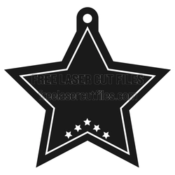Layered Star Ornament Laser Cut File, Ready to Cut
